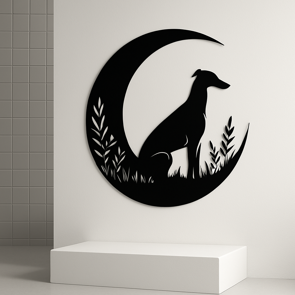 3D Printed Greyhound Wall Art | Modern Minimalist Home Decor | Handmade Gift for Art Enthusiasts
